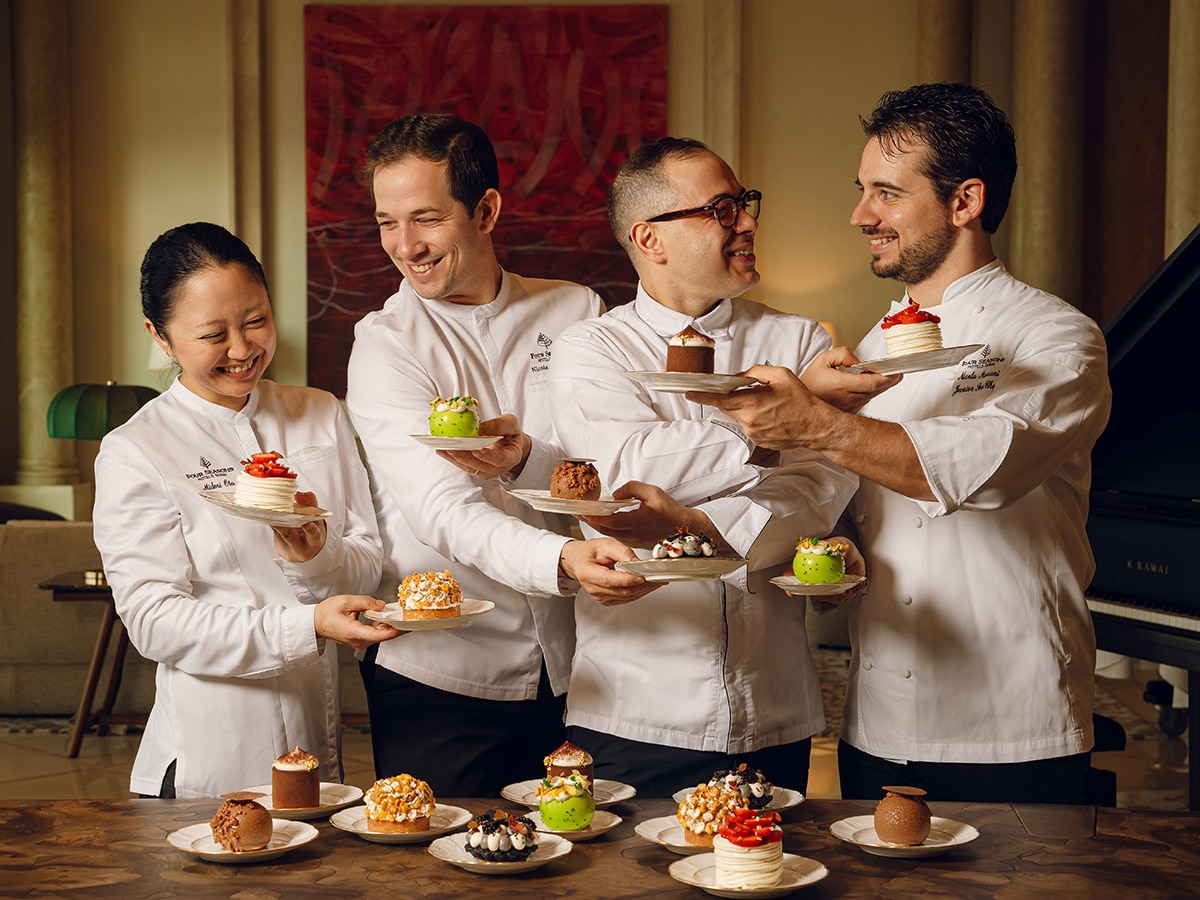 Food and drinks arranged for a shared dining experience
